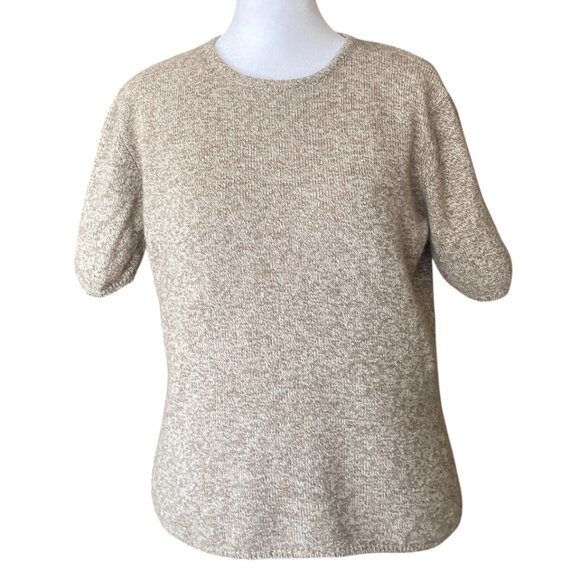 Hemmond Wool-Cashmere Blend Short Sleeve Sweater – Neutral Taupe – Size Unknown - Picture 2 of 10